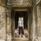 Lisa in the Bayon Temple