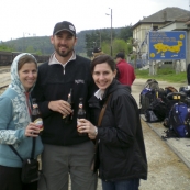 A few beers at the Turkey/Greece border waiting for the train to Thessaloniki