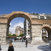 Ruins in downtown Thessaloniki