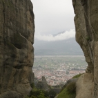 View of Kalambaka from Moni Agios Triados