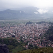 View of Kalambaka from Moni Agios Triados