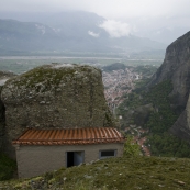 Moni Agios Triados\' toilet and its view of Kalambaka!