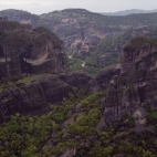 View of Moni Agias Varvaras Rousanou from Moni Agios Triados