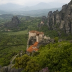 Moni Agias Varvaras Rousanou with Moni Agiou Nikolaou Anapafsa in the distance