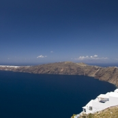 The northernmost tip of Santorini and the town of Oia