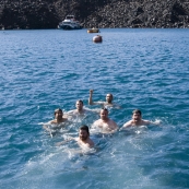 Swimming off of Nea Kameni