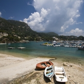 The harbor at Paleokastritsa on Kerkyra's west coast