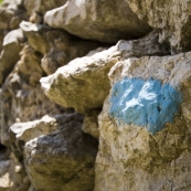 Corfu Trail markers