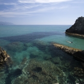 Snorkeling at the northern end of Glyfada Beach