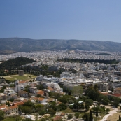 Looking east across Athens from the Acropolis