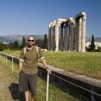 Sam in front of the Temple of Olympian Zeus