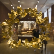 Goldean leaf crown in the National Archaelogical Museum