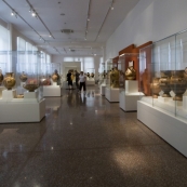 One of the many collections of amphora in the National Archaelogical Museum
