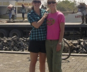 Lisa and Sophie at the port north of Old Batavia