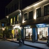 Luang Prabang's main drag by night