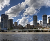 Panoramic of Brisbane from South Bank
