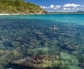 Randy waiting for a wave at Tea Tree Bay