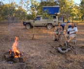 Camped at Horseshoe Lagoon in Lakefield National Park