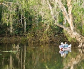 Braving the crocodiles for a chance at some Barramundi in Horseshoe Lagoon