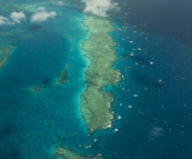 Brilliant view of the Great Barrier Reef on the way north to Lizard Island