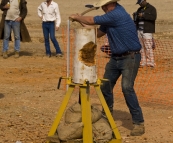 Wood chopping events at the Bedourie camel races