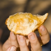 Damper scones at our campsite on Drysdale Station