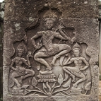 Rock carvings in the Bayon Temple