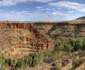 Panorama of Dales Gorge in the afternoon sun