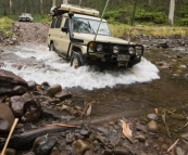 The Tank crossing the Jamieson River