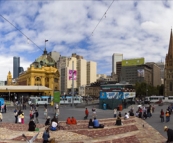 Panorama of Melbourne from Federation Square