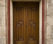 Door to the Codrum castle's chapel