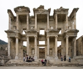 Sam and Lisa in one of Ephesus' main attractions: the Library of Celsus