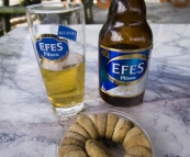 An afternoon beer with some dried figs in the Selcuk museum park
