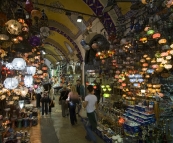 Turkish lamps in the Grand Bazaar