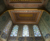 Stained glass in the sultan's sons' training area (the double kiosk) in Topkapi Palace