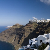 Firostefani and the town of Imerovigli in the distance