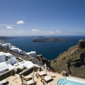 View looking south along Santorini from Tholos Resort