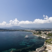 Looking south from Palaio Frourio (Venetian fortress) at Kerkyra Town