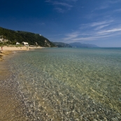 Looking south along Glyfada Beach