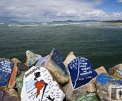 The V-Wall Rock Art Gallery in Nambucca Heads