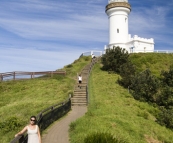 Lisa on Cape Byron