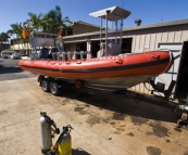 One of the dive boats we took to Julian Rocks