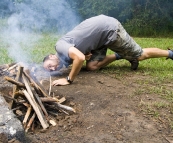 Sam working on the fire in Mebbin National Park