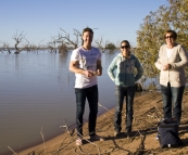 Todd, Lisa and Judy at Lake Pamamaroo