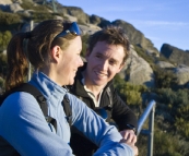 Abi and Will watching the sun rise from Eagles Nest