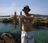 Sam with a couple of Sand Whiting at Tomakin