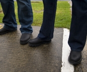 Jarrid and Jacque with some new Redback boots