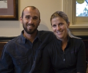 Sam and Lisa at the Old City Bank pub in Katoomba