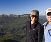 Jarrid and Jacque at Echo Point in the Blue Mountains National Park