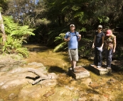 Walking to Echo Point from Scenic World